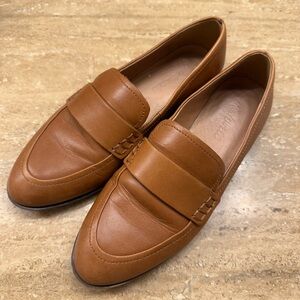 Madewell Cognac Leather Penny Loafers